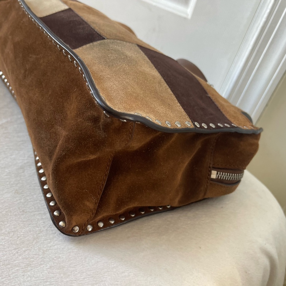 Michael Kors Suede Patchwork Studded Shoulder Bag… - image 6